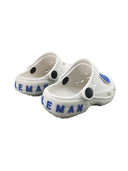 Johnny Clumpy Klompen Kids - Wit met Marineblauw ROLLEMAN Logo