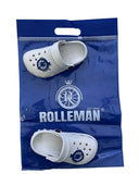 Johnny Clumpy Klompen Kids - Wit met Marineblauw ROLLEMAN Logo