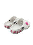 Mandy ClumpyKlompen Kids - Wit met Roze ROLLEMAN Logo