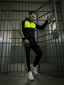 Dritan Zweiteiliger Trainingsanzug für Herren – Schwarz mit Neongelb