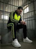 Dritan Zweiteiliger Trainingsanzug für Herren – Schwarz mit Neongelb