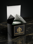 ROLLEMAN® Black Amber — Luxe Geurkaars in Zwart Glas | Handgegoten in Frankrijk