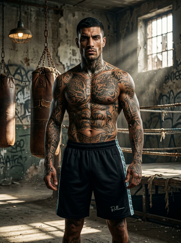 Dante | ROLLEMAN® | Sportshort | Zwart/Saliegroen