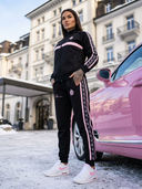 Cassandra | ROLLEMAN® | Dames Trainingsbroek | Zwart & Roze