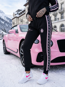 Cassandra | ROLLEMAN® | Dames Trainingsbroek | Zwart & Roze