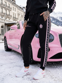 Cassandra | ROLLEMAN® | Dames Trainingsbroek | Zwart & Roze