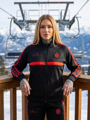 Roxy — ROLLEMAN® Dames Trainingsjasje | Zwart & Rood