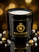 ROLLEMAN® Black Amber — Luxe Geurkaars in Zwart Glas | Handgegoten in Frankrijk