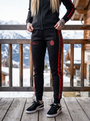 Roxy — ROLLEMAN® Dames Trainingsbroek | Zwart & Rood