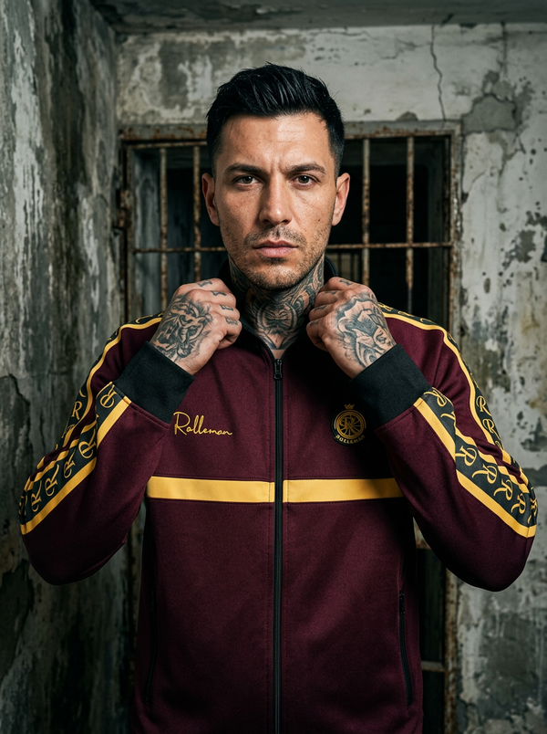 ROLLEMAN El Silencioso Trainingsjacke – Bordeauxrot / Amber Gold