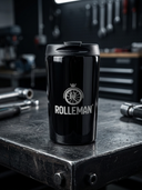 ROLLEMAN® Thermosbeker | Roestvrij Staal | 290ml | Zwart | Wheel