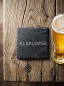 ROLLEMAN® Leisteen Bierviltje | Gegraveerd Bargoens Woord