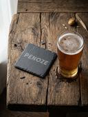 ROLLEMAN® Leisteen Bierviltje | Gegraveerd Bargoens Woord