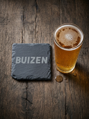 ROLLEMAN® Leisteen Bierviltje | Gegraveerd Bargoens Woord