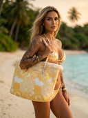 La Vie au Soleil — Statement Shopper | Tie-Dye Yellow & White