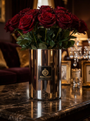 ROLLEMAN® Luxury Decorative Vase | Hurricane Lamp | Mirrored Bronze Glass | 20 cm