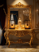 ROLLEMAN® Luxury Lantaarn | Metaal & Glas | Windlicht + Geur Theelicht Peach