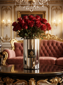 ROLLEMAN® Luxury Decorative Vase | Hurricane Lamp | Mirrored Bronze Glass | 20 cm