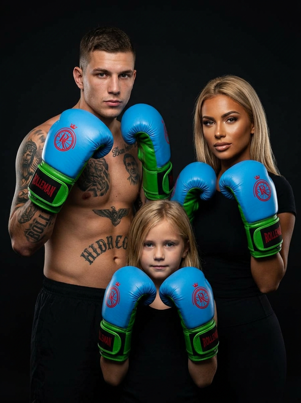 Green Blue Nomad Boxing Gloves - Sustainable Synthetic Leather for Bold Warriors