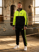 Bojan Zweiteiliger Trainingsanzug für Herren – Schwarz mit Neongelb