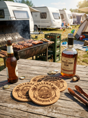 ROLLEMAN® Kamping Life Untersetzer Set | Wohnwagen Design | 6-teilig