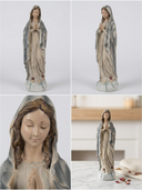 Maria Figur | Dekorative Grau · 11×8×35 cm