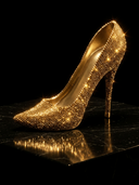 ROLLEMAN® | Gold Crystal Stiletto | Luxuriöse Innenskulptur | Limitierte Auflage
