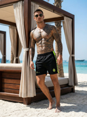 Bronisław - ROLLEMAN® Sport Short Zwart/Neon Geel