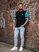 Tadeusz - ROLLEMAN® Sport Polo Black/Turquoise