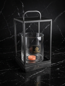 ROLLEMAN® Luxury Lantaarn | Metaal & Glas | Windlicht + Geur Theelicht Peach