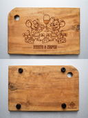 ROLLEMAN® | Käsebrett | Schlemmen & Saufen | Tropisches Hartholz | 31x20,5 cm