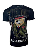 The Don - Men's T-Shirt ROLLEMAN® Rhinestone Stones Bear Corleone Mafia