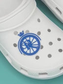Johnny Clumpy Klompen Kids - Wit met Marineblauw ROLLEMAN Logo