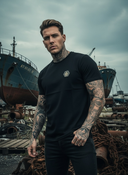 Carlo - Heren T-Shirt ROLLEMAN® Gold Metal Logo