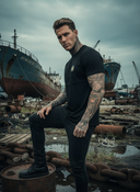 Carlo - Heren T-Shirt ROLLEMAN® Gold Metal Logo