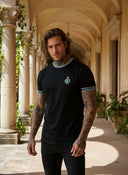 Marek - Herren-T-Shirt Rolleman® mit gesticktem Logo, Türkis