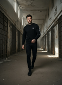 Vinnie - Heren Sweater met Wit Geborduurd Logo en Tekst op de Mouw