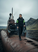 Michail - Hoodie met Neon Strepen en "ROLLEMAN" Borduring