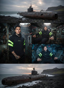 Michail - Hoodie met Neon Strepen en "ROLLEMAN" Borduring