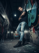 Manuel – Herren-T-Shirt mit ROLLEMAN®-Logolinien in Türkis