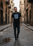 Gypsy Cartel | ROLLEMAN® | T-Shirt | Schwarz/Türkis