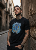 Gypsy Cartel | ROLLEMAN® | T-Shirt | Schwarz/Türkis