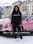 Cassandra | ROLLEMAN® | Dames Trainingsjasje | Zwart & Roze